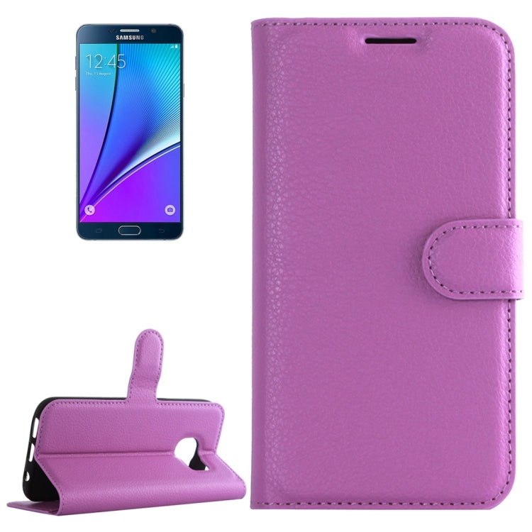 For Galaxy Note 5 / N920 Litchi Texture Horizontal Flip Leather Case with Holder & Card Slots & Wallet