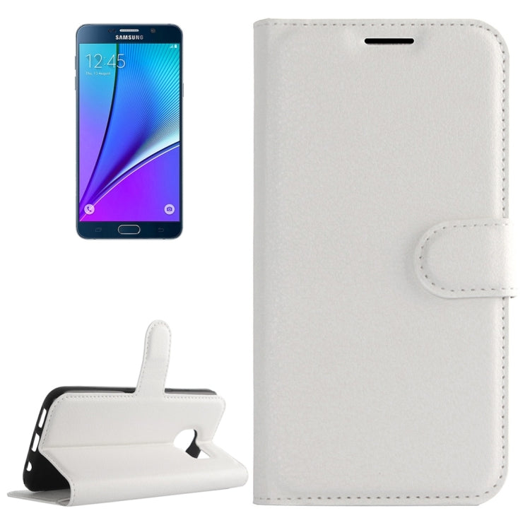 For Galaxy Note 5 / N920 Litchi Texture Horizontal Flip Leather Case with Holder & Card Slots & Wallet