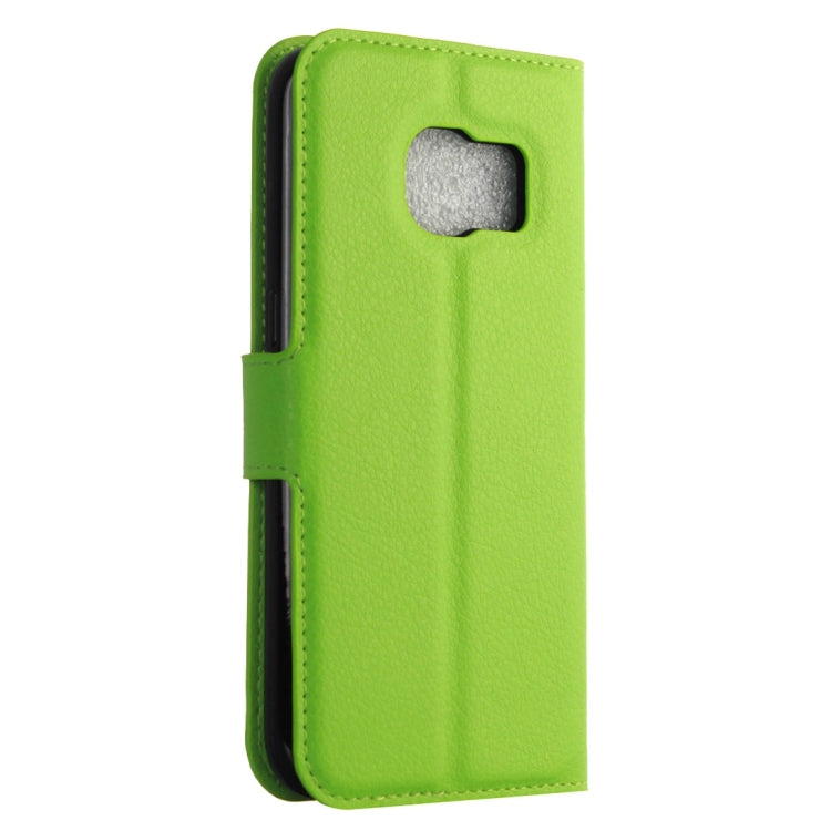 For Galaxy S6 / G920 Litchi Texture Horizontal Flip Leather Case with Holder & Card Slots & Wallet
