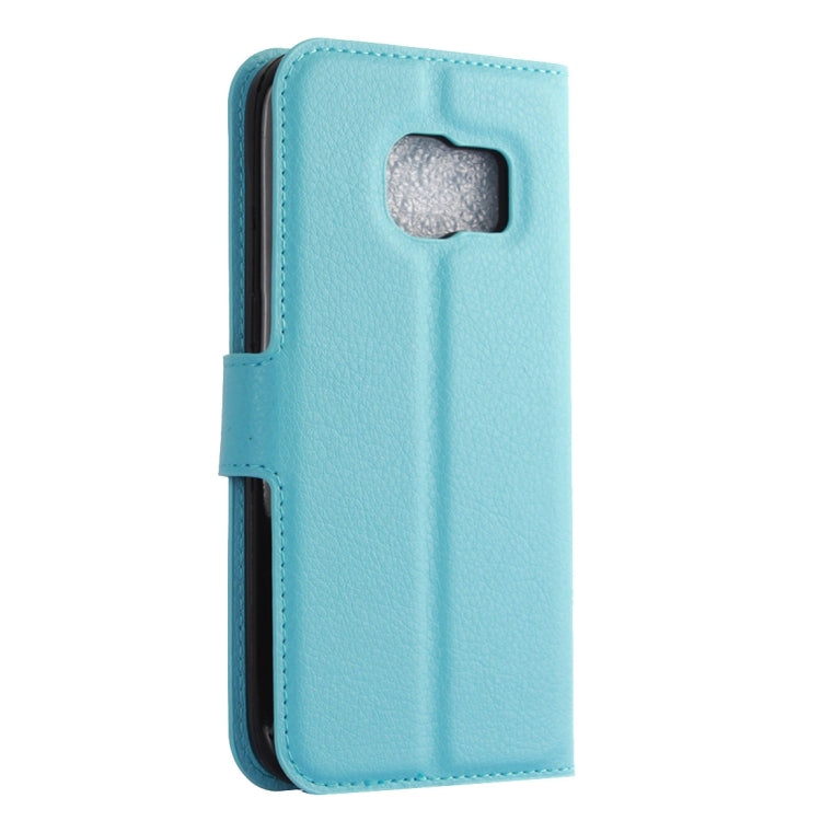 For Galaxy S6 / G920 Litchi Texture Horizontal Flip Leather Case with Holder & Card Slots & Wallet