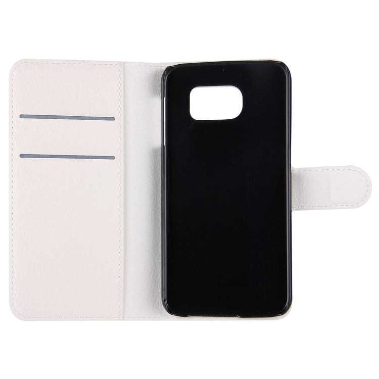For Galaxy S6 / G920 Litchi Texture Horizontal Flip Leather Case with Holder & Card Slots & Wallet