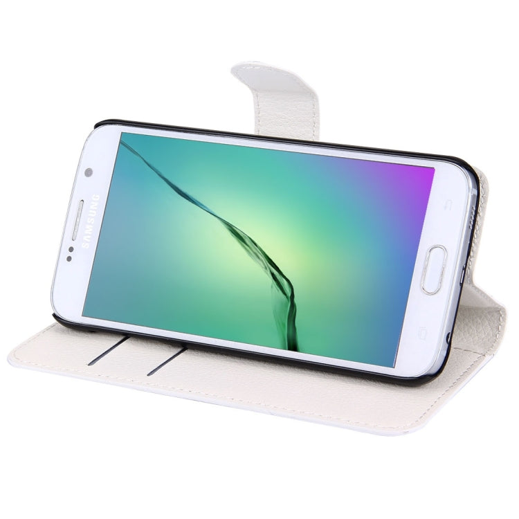 For Galaxy S6 / G920 Litchi Texture Horizontal Flip Leather Case with Holder & Card Slots & Wallet