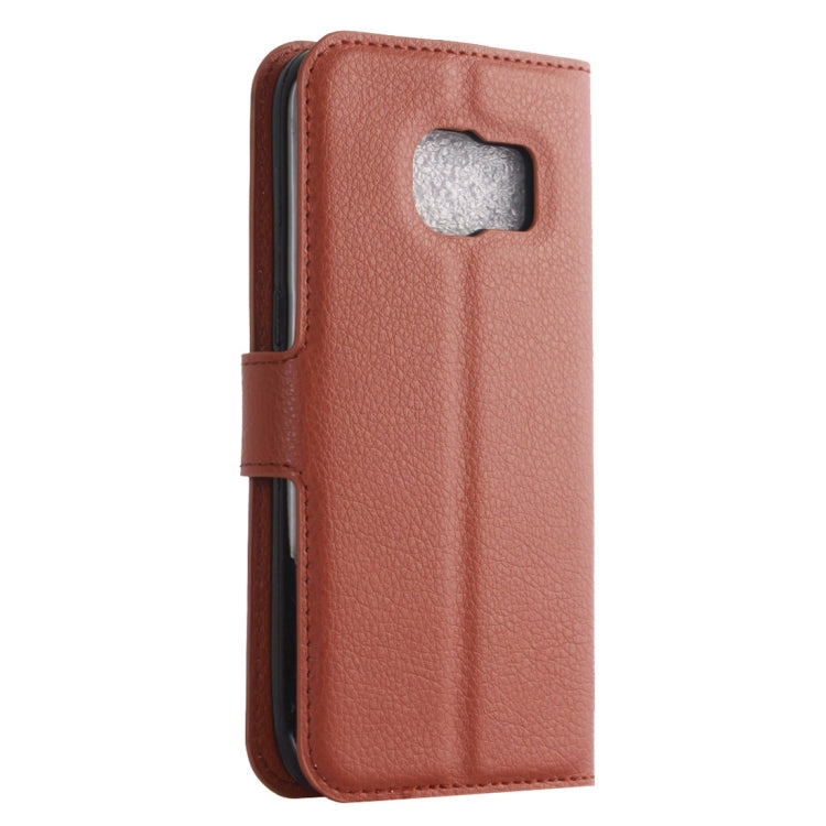 For Galaxy S6 / G920 Litchi Texture Horizontal Flip Leather Case with Holder & Card Slots & Wallet