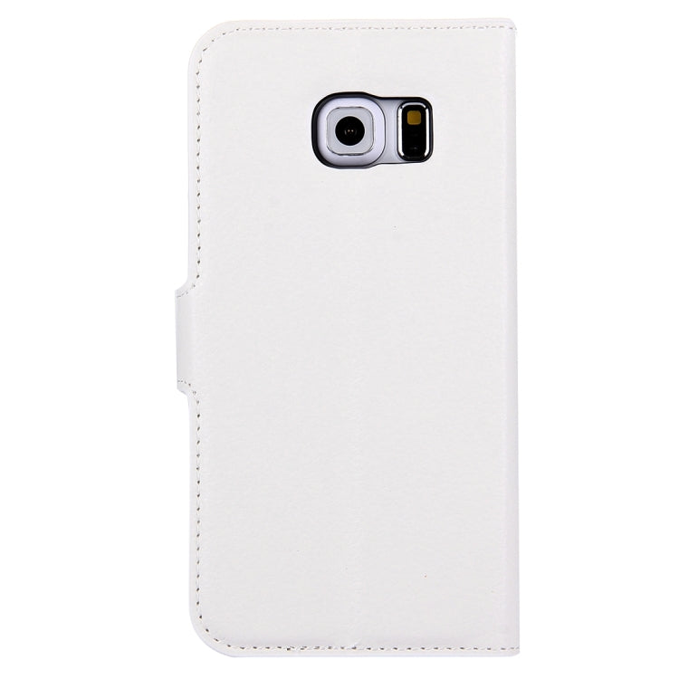 For Galaxy S6 Edge / G925 Litchi Texture Horizontal Flip Leather Case with Holder & Card Slots & Wallet