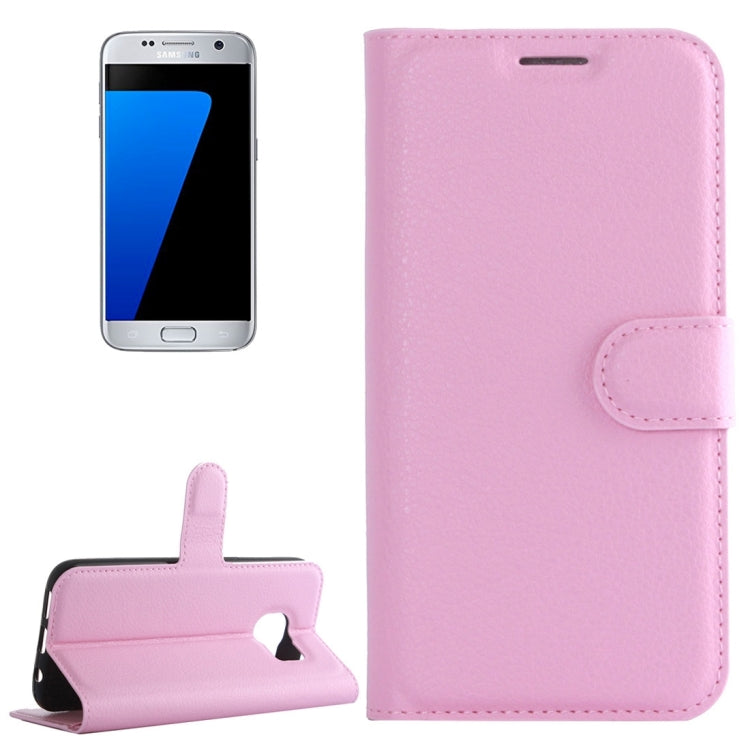 For Galaxy S7 / G930 Litchi Texture Horizontal Flip Leather Case with Holder & Card Slots & Wallet