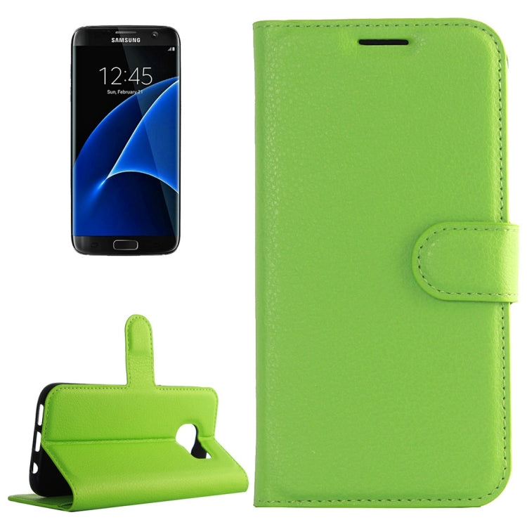 For Galaxy S7 Edge / G935 Litchi Texture Horizontal Flip Leather Case with Holder & Card Slots & Wallet