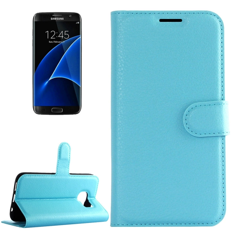 For Galaxy S7 Edge / G935 Litchi Texture Horizontal Flip Leather Case with Holder & Card Slots & Wallet