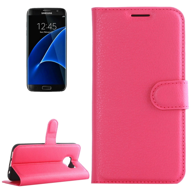 For Galaxy S7 Edge / G935 Litchi Texture Horizontal Flip Leather Case with Holder & Card Slots & Wallet