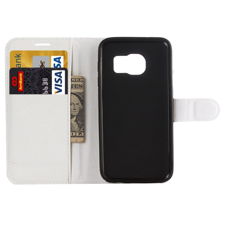 For Galaxy S7 Edge / G935 Litchi Texture Horizontal Flip Leather Case with Holder & Card Slots & Wallet