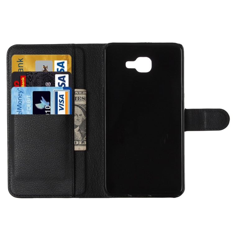 For Galaxy A9 / A900 Litchi Texture Horizontal Flip Leather Case with Holder & Card Slots & Wallet