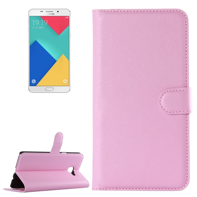 For Galaxy A9 / A900 Litchi Texture Horizontal Flip Leather Case with Holder & Card Slots & Wallet