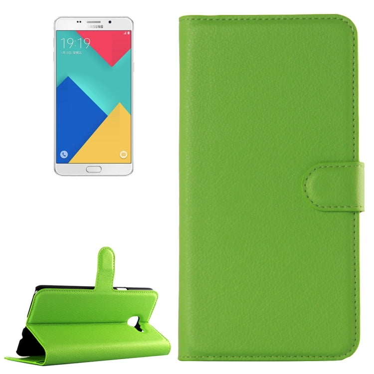For Galaxy A9 / A900 Litchi Texture Horizontal Flip Leather Case with Holder & Card Slots & Wallet