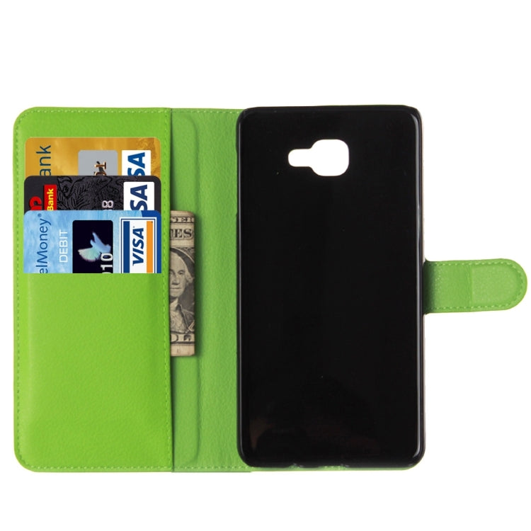 For Galaxy A9 / A900 Litchi Texture Horizontal Flip Leather Case with Holder & Card Slots & Wallet