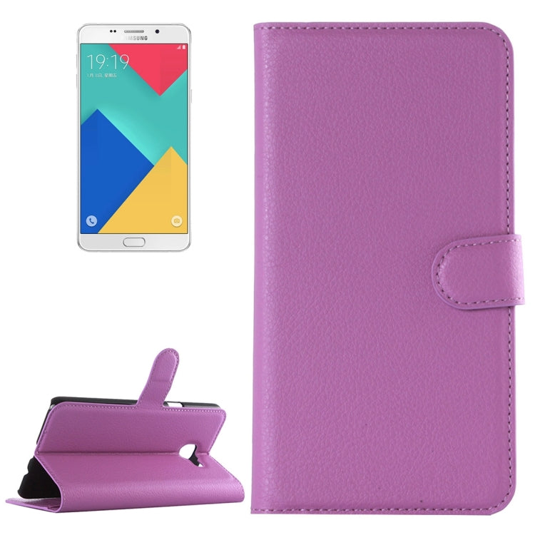 For Galaxy A9 / A900 Litchi Texture Horizontal Flip Leather Case with Holder & Card Slots & Wallet
