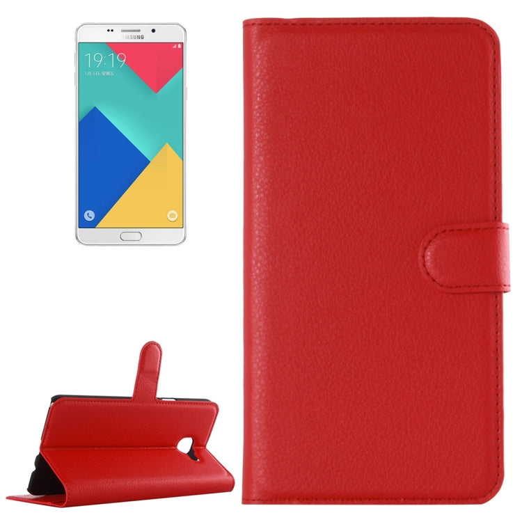 For Galaxy A9 / A900 Litchi Texture Horizontal Flip Leather Case with Holder & Card Slots & Wallet