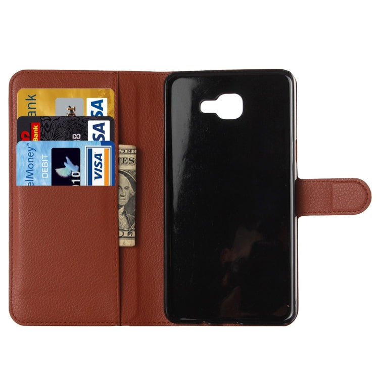 For Galaxy A9 / A900 Litchi Texture Horizontal Flip Leather Case with Holder & Card Slots & Wallet