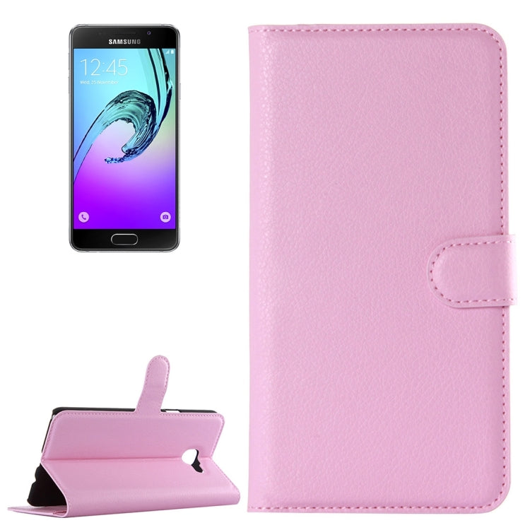 For Galaxy A3 (2016) / A310 Litchi Texture Horizontal Flip Leather Case with Holder & Card Slots & Wallet