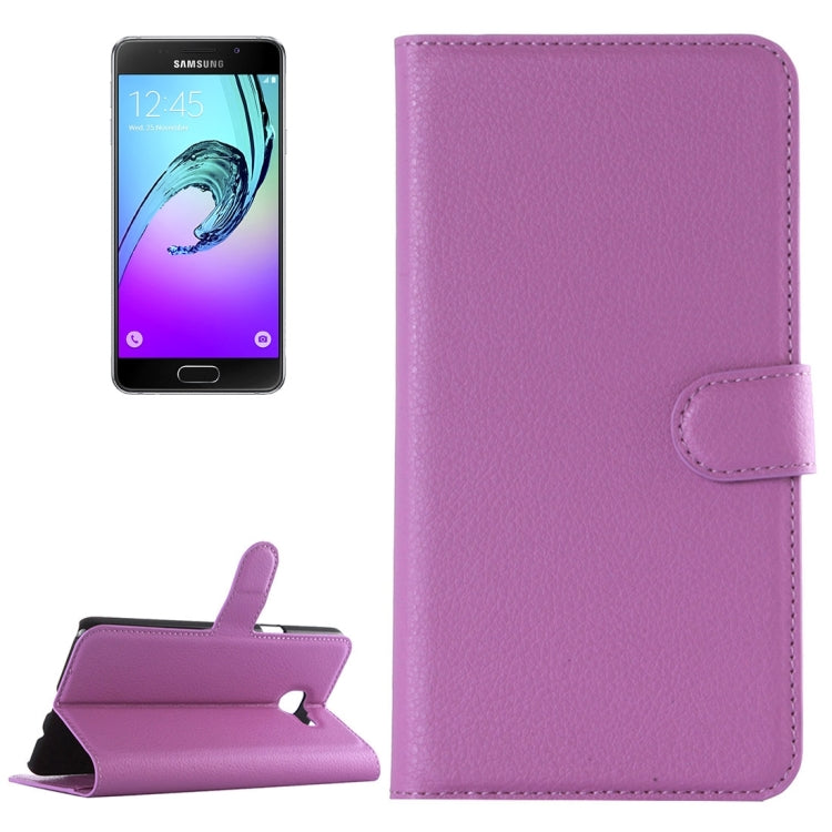 For Galaxy A3 (2016) / A310 Litchi Texture Horizontal Flip Leather Case with Holder & Card Slots & Wallet