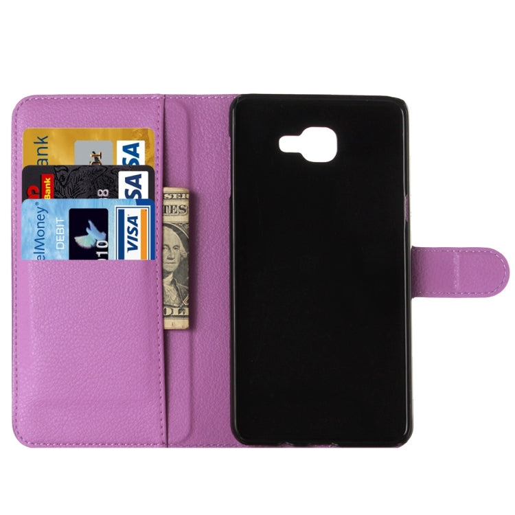 For Galaxy A3 (2016) / A310 Litchi Texture Horizontal Flip Leather Case with Holder & Card Slots & Wallet
