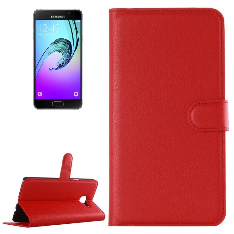 For Galaxy A3 (2016) / A310 Litchi Texture Horizontal Flip Leather Case with Holder & Card Slots & Wallet