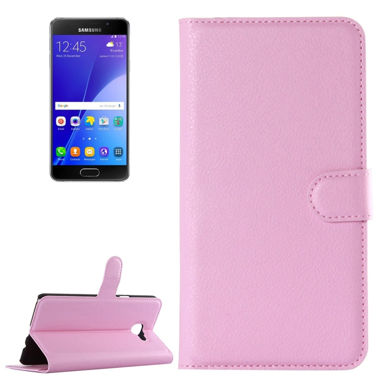 For Galaxy A5 (2016) / A510 Litchi Texture Horizontal Flip Leather Case with Holder & Card Slots & Wallet