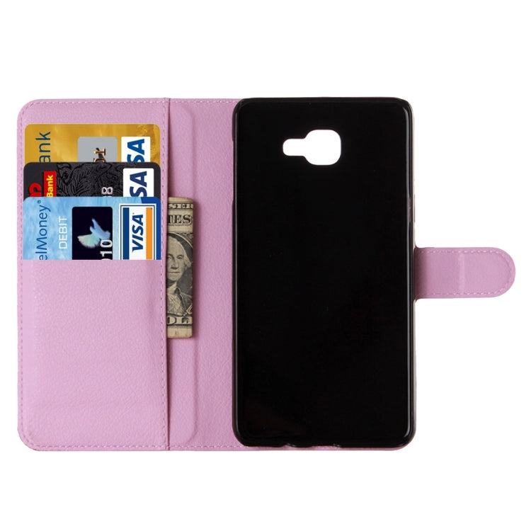 For Galaxy A5 (2016) / A510 Litchi Texture Horizontal Flip Leather Case with Holder & Card Slots & Wallet