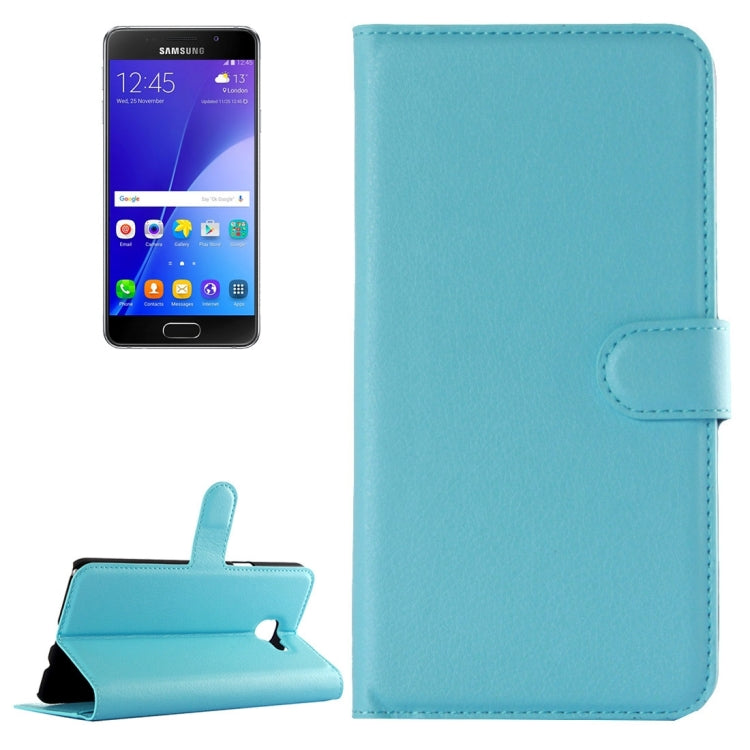For Galaxy A5 (2016) / A510 Litchi Texture Horizontal Flip Leather Case with Holder & Card Slots & Wallet
