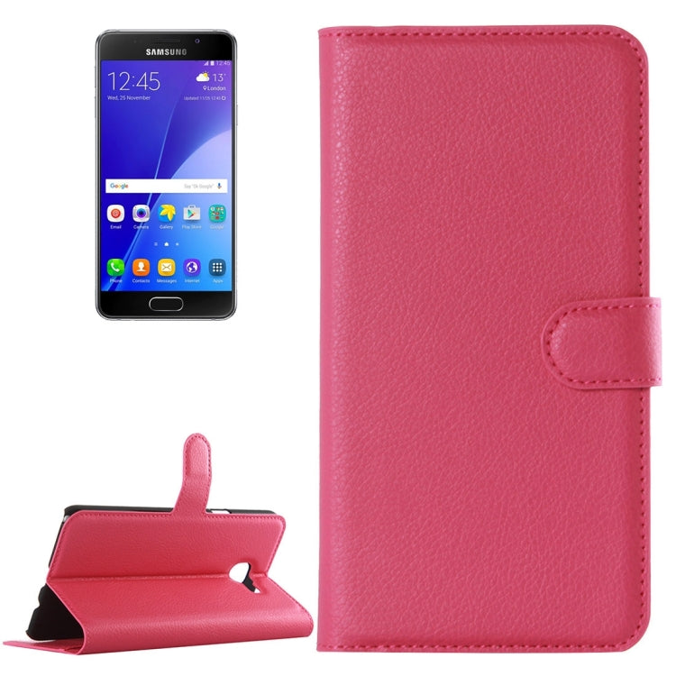 For Galaxy A5 (2016) / A510 Litchi Texture Horizontal Flip Leather Case with Holder & Card Slots & Wallet