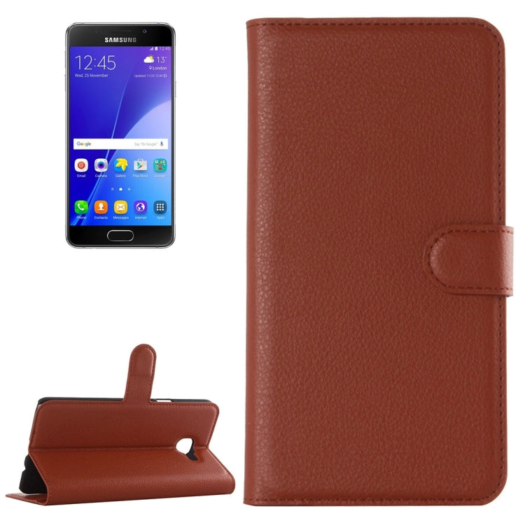 For Galaxy A5 (2016) / A510 Litchi Texture Horizontal Flip Leather Case with Holder & Card Slots & Wallet