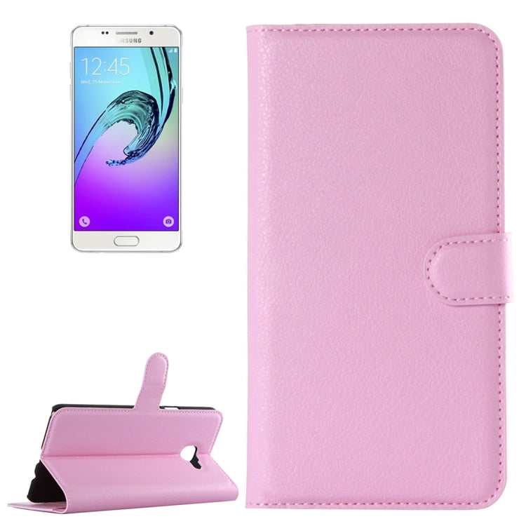 For Galaxy A7 (2016) / A710 Litchi Texture Horizontal Flip Leather Case with Holder & Card Slots & Wallet