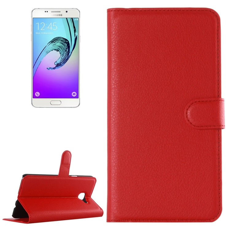 For Galaxy A7 (2016) / A710 Litchi Texture Horizontal Flip Leather Case with Holder & Card Slots & Wallet