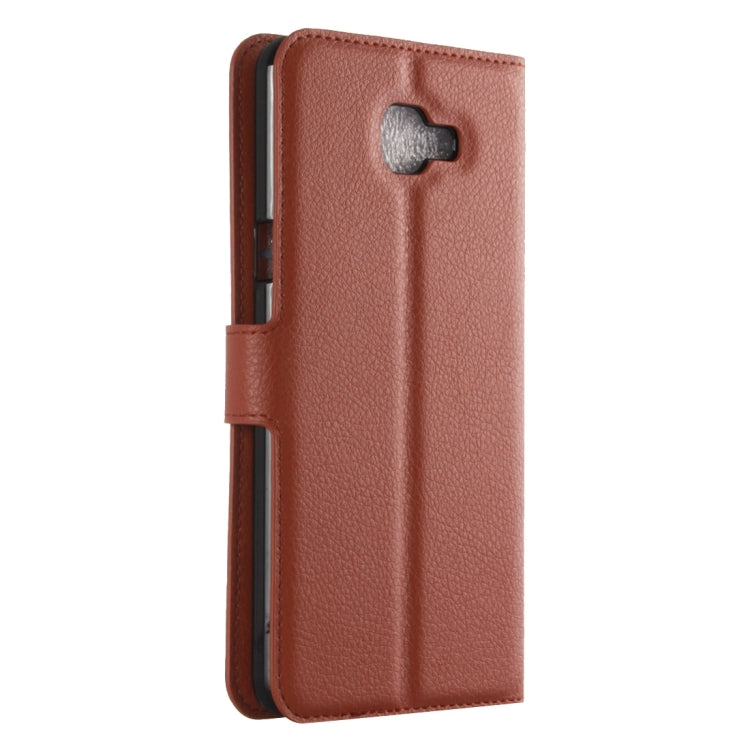 For Galaxy A7 (2016) / A710 Litchi Texture Horizontal Flip Leather Case with Holder & Card Slots & Wallet