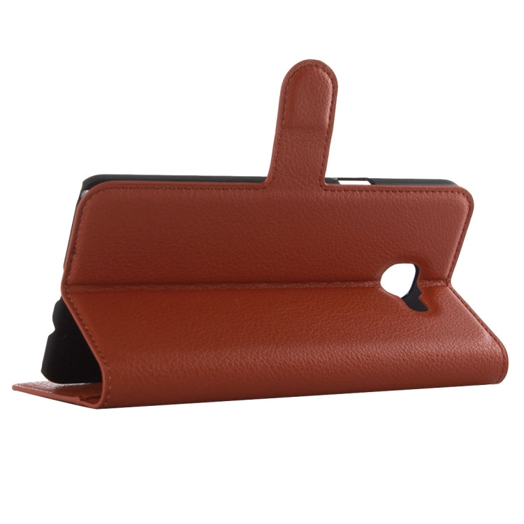 For Galaxy A7 (2016) / A710 Litchi Texture Horizontal Flip Leather Case with Holder & Card Slots & Wallet
