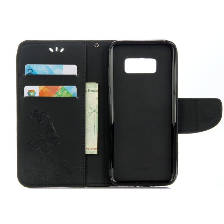 For Galaxy S8 Butterflies Embossing Horizontal Flip Leather Case with Holder & Card Slots & Wallet & Lanyard