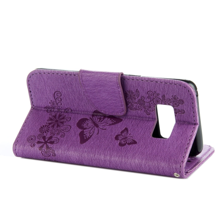 For Galaxy S8 Butterflies Embossing Horizontal Flip Leather Case with Holder & Card Slots & Wallet & Lanyard