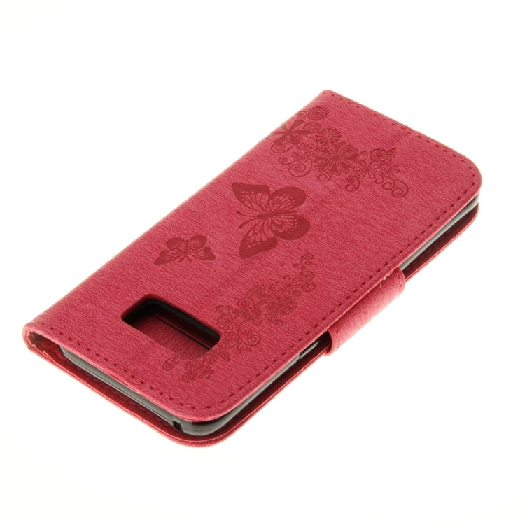 For Galaxy S8 Butterflies Embossing Horizontal Flip Leather Case with Holder & Card Slots & Wallet & Lanyard