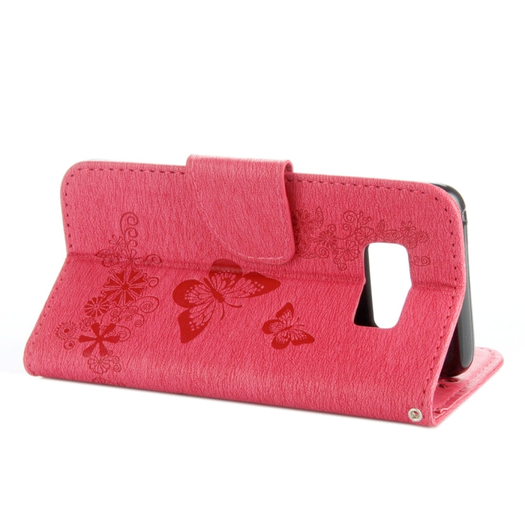 For Galaxy S8 Butterflies Embossing Horizontal Flip Leather Case with Holder & Card Slots & Wallet & Lanyard