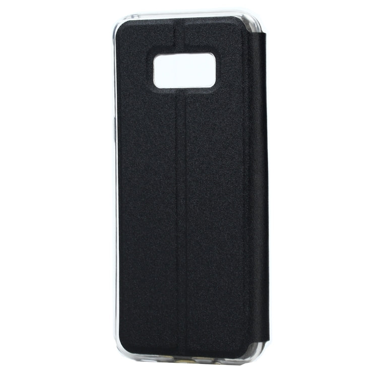 For Galaxy S8 Business Style Frosted Texture Horizontal Flip Leather Case with Call Display ID & SlideUnlock Slip & Holder