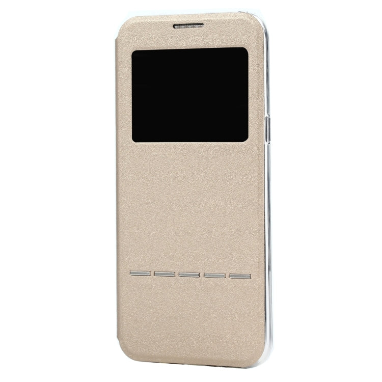 For Galaxy S8 Business Style Frosted Texture Horizontal Flip Leather Case with Call Display ID & SlideUnlock Slip & Holder