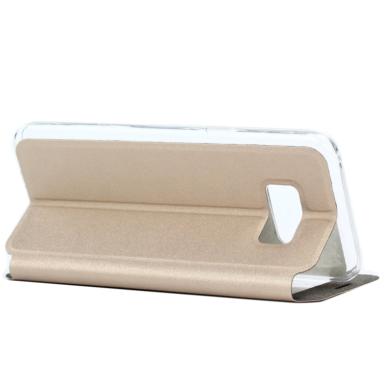 For Galaxy S8 Business Style Frosted Texture Horizontal Flip Leather Case with Call Display ID & SlideUnlock Slip & Holder