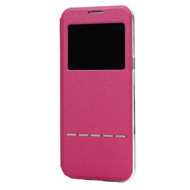 For Galaxy S8 Business Style Frosted Texture Horizontal Flip Leather Case with Call Display ID & SlideUnlock Slip & Holder