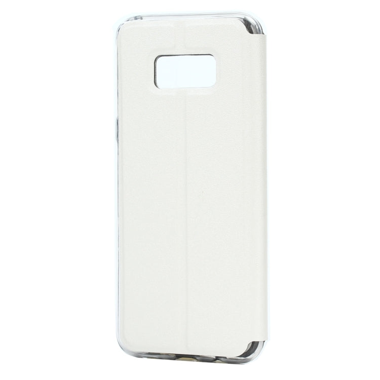 For Galaxy S8 Business Style Frosted Texture Horizontal Flip Leather Case with Call Display ID & SlideUnlock Slip & Holder