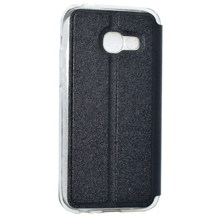 For Galaxy A7 (2017) / A720 Business Style Frosted Texture Horizontal Flip Leather Case with Call Display ID & SlideUnlock Slip & Holder