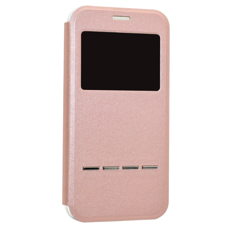 For Galaxy A7 (2017) / A720 Business Style Frosted Texture Horizontal Flip Leather Case with Call Display ID & SlideUnlock Slip & Holder