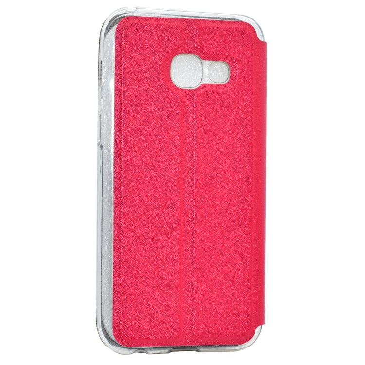 For Galaxy A7 (2017) / A720 Business Style Frosted Texture Horizontal Flip Leather Case with Call Display ID & SlideUnlock Slip & Holder