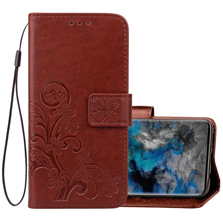 For Galaxy S9 Lucky Clover Pressed Flowers Pattern Horizontal Flip Leather Case with Holder & Card Slots & Wallet & Hand Strap