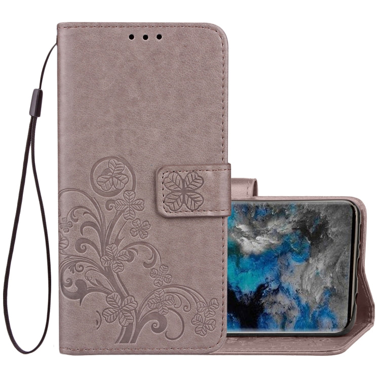 For Galaxy S9+ Lucky Clover Pressed Flowers Pattern Horizontal Flip Leather Case with Holder & Card Slots & Wallet & Hand Strap