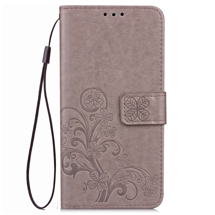 For Galaxy S9+ Lucky Clover Pressed Flowers Pattern Horizontal Flip Leather Case with Holder & Card Slots & Wallet & Hand Strap