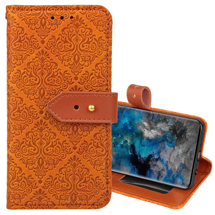 For Galaxy S9+ European Style Embossed Horizontal Flip Leather Case with Holder & Card Slots & Wallet & Photo Frame & Lanyard