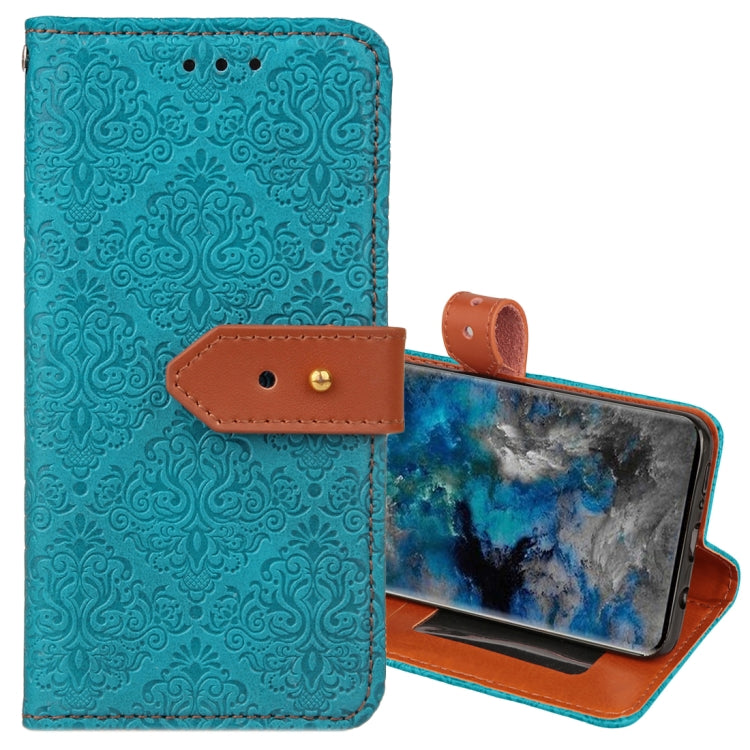For Galaxy S9+ European Style Embossed Horizontal Flip Leather Case with Holder & Card Slots & Wallet & Photo Frame & Lanyard